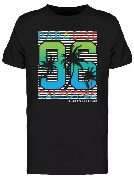 

paradise california tee men's -image by shutterstock, White;black