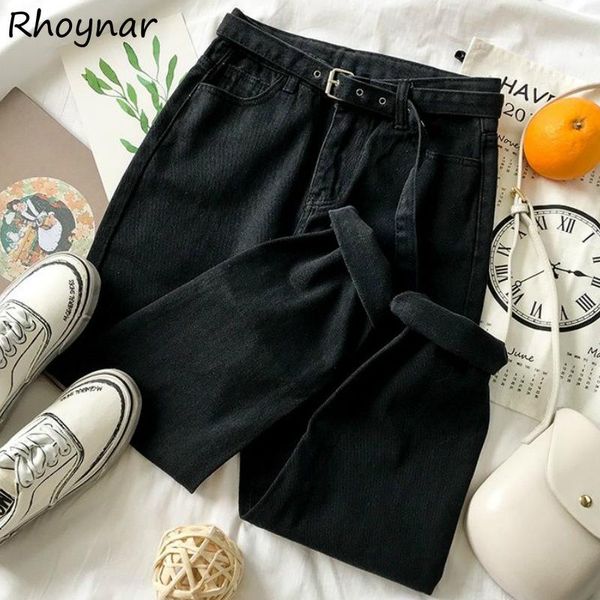 

women's jeans harem-jeans women spring high waist solid ankle-length ins all-match harajuku denim loose streetwear ulzzang chic clothes, Blue