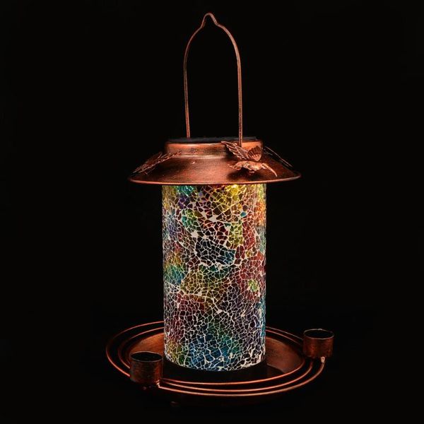 

other bird supplies 1pc creative feeder multi-functional solar for outdoor (coffee)