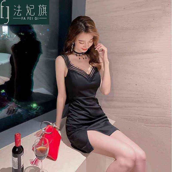 

luxury evening dress nightclub women's temperament night low cht slim foot bath technician nightclub sexy, Black;gray