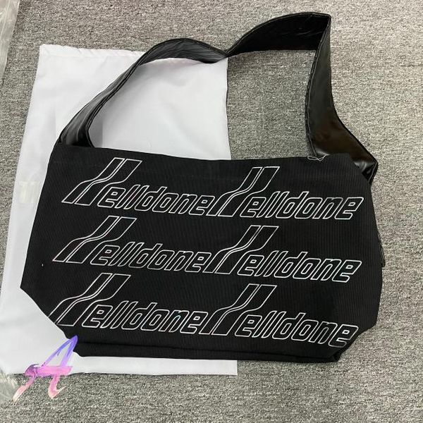 

backpack we11done men women letter color barrage tote bag messenger couple