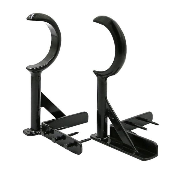 

pair curtain rod hang holder bracket punching unnecessary accessories for home windowsill frame & drapes