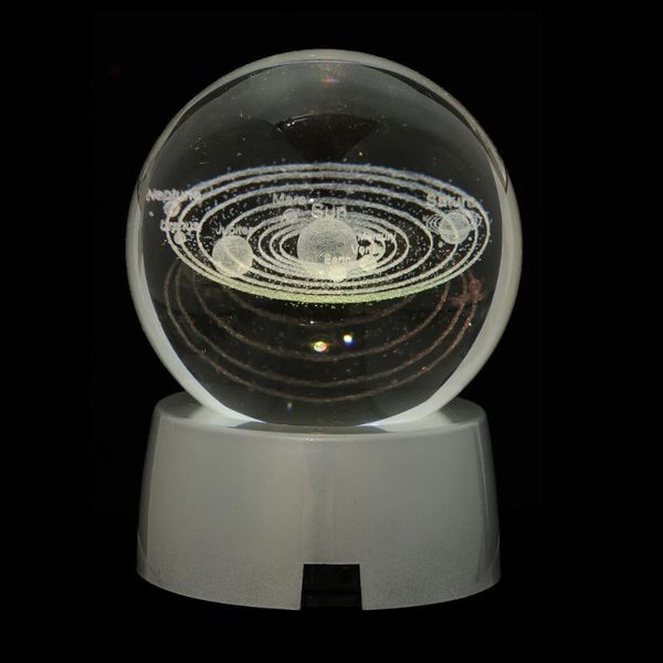 

novelty items 1pc table crystal universe star decor with base