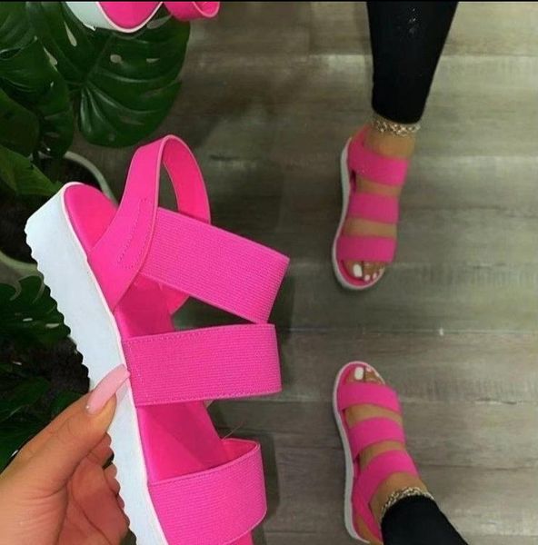 

breathable sandals women slip on platform femmes sandales women's shoes summer hemps wedge fashion ladies, Black