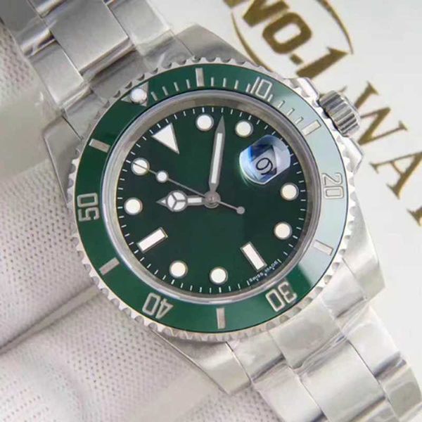 

wristwatches automatic mechanical mens watches eta2813 116610 ceramic bezel watch steel stainless sapphire glass black blue, Slivery;brown