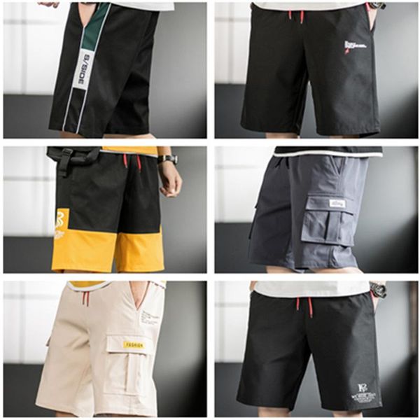 

men's shorts 2021 summer tooling shorts, fattening capris, sports loose large casual pants, pants, White;black