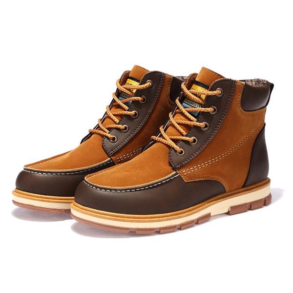 

boots 2021 winter leather ankle men super warm men's waterproof snow leisure motorcycle shoes male hx-162, Black