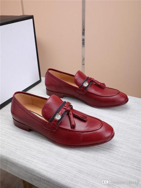 

a1 21ss new british men's slip on split leather pointed toe men luxury dress shoes business wedding oxfords formal shoes for male 22, Black