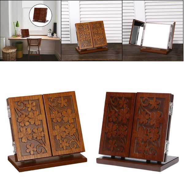 

antique style wood cosmetic mirror panoramic dressing beauty gifts mirrors