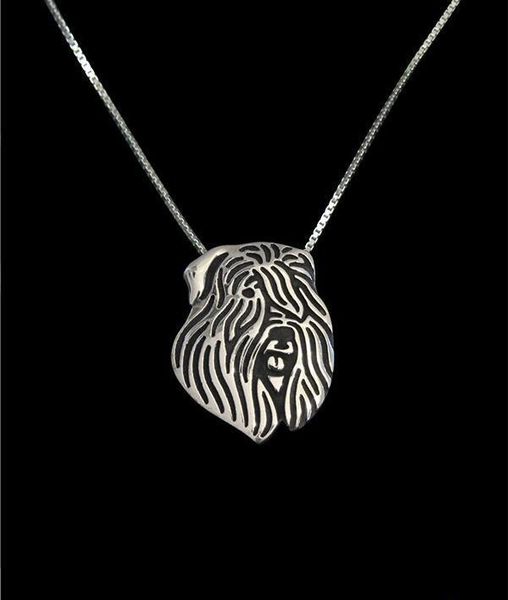 

pendant necklaces drop -bouvier des flandres necklace, Silver