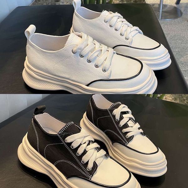 

casual shoes small fragrance thick soled canvas for women's new sports in 2021 spring o9g2, Black