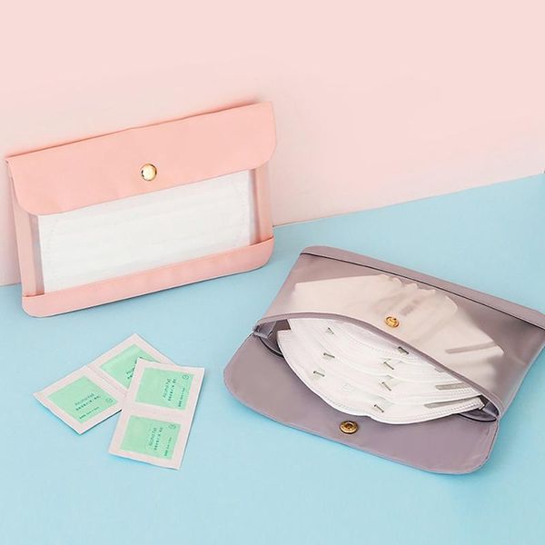 

universal mask holder for travel storage bag dustproof box container portable case pouch cards cosmetic bags & cases