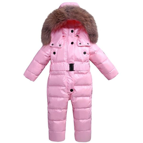 

jumpsuits 2021 baby kids boys girl winter overalls rompers snowsuit duck down children jumpsuit hooeded, Blue