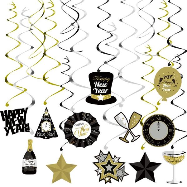 

christmas decorations tinksky 30pcs happy year dizzy danglers foil swirls banner for party decoration