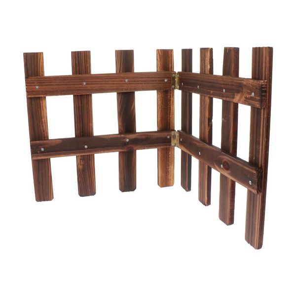 

solar lamps 1pc creative courtyard edging border wooden fence garden ornament