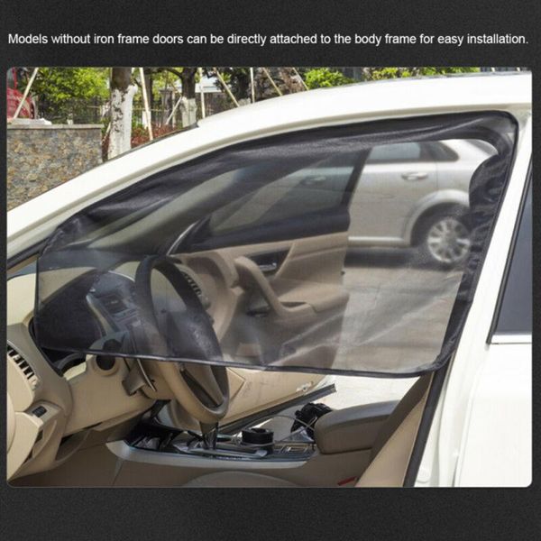 

black sunshade visor auto curtain front+rear mesh fabric shield side window car