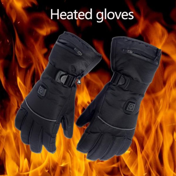 

ski gloves men women warm heated electric heat winter sport for climbing battery powered rechargeable