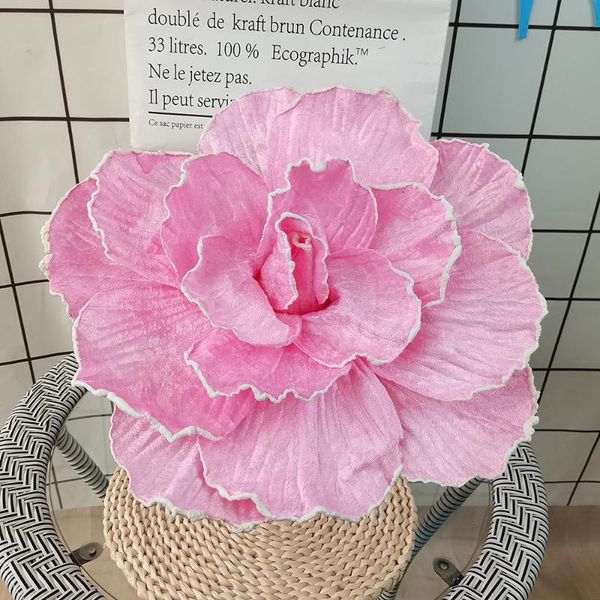 

decorative flowers & wreaths large rose pe flower head foaming velvet artificial wedding background decoration lead fake