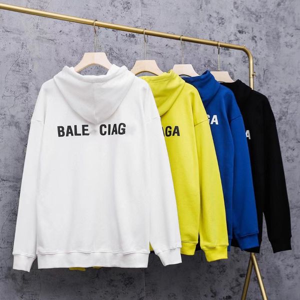 

brand hoodie paris fashion brand family classic letter b autumn and winter terry sweater, Black