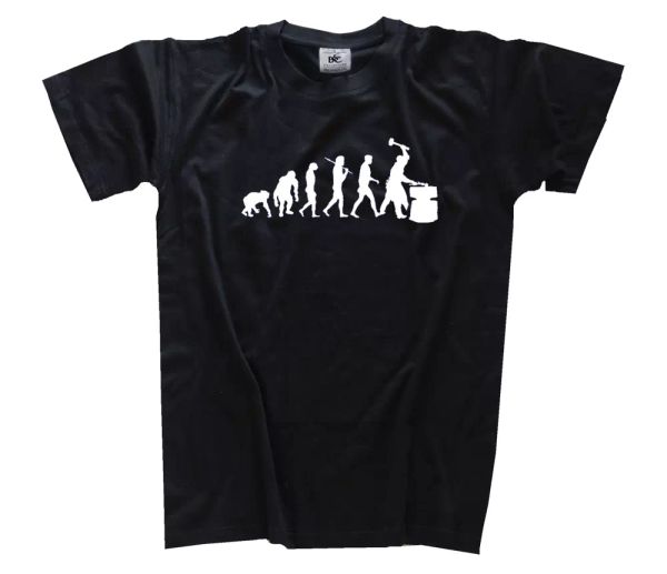 

standard edition blacksmith forge anvil evolution t-shirt s-xxxl, White;black