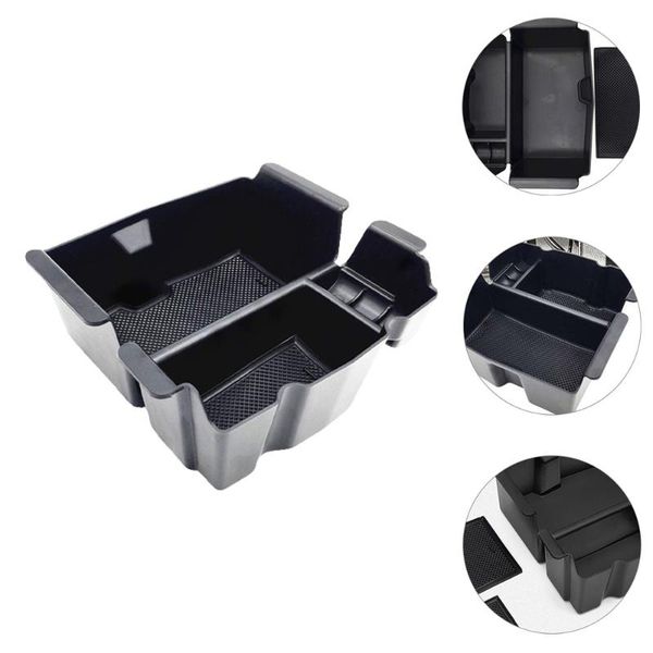 

car organizer accessories armrest box interior grab tray with 2 silicone pads