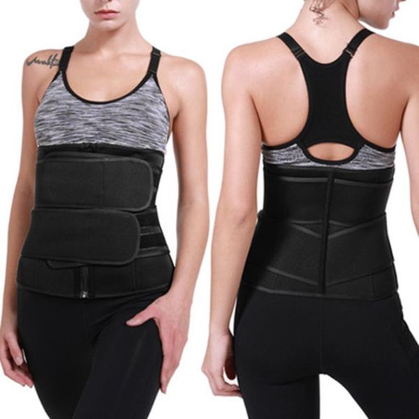 

women's shapers waist trainer neoprene body shaper belt slimming fat burning tightening corset tummy control strap shapewear fajas, Black;white