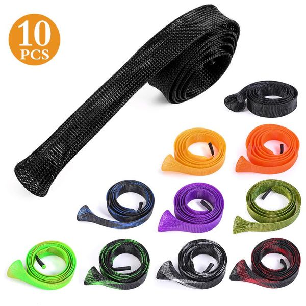 

lixada 10 pcs 170cm fishing rod cover protective sheath jacket net tube sleeve elastic boat rods