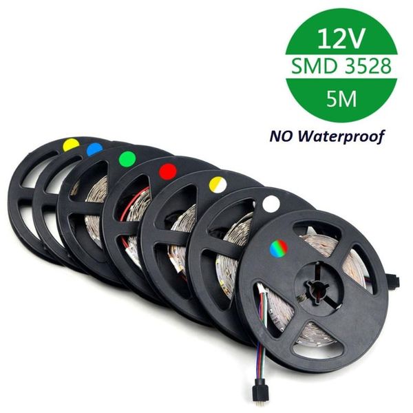 

meter 300leds non-waterproof rgb led strip light 2835 dc12v 60leds/m flexible lighting ribbon tape white/warm white/rgb strips