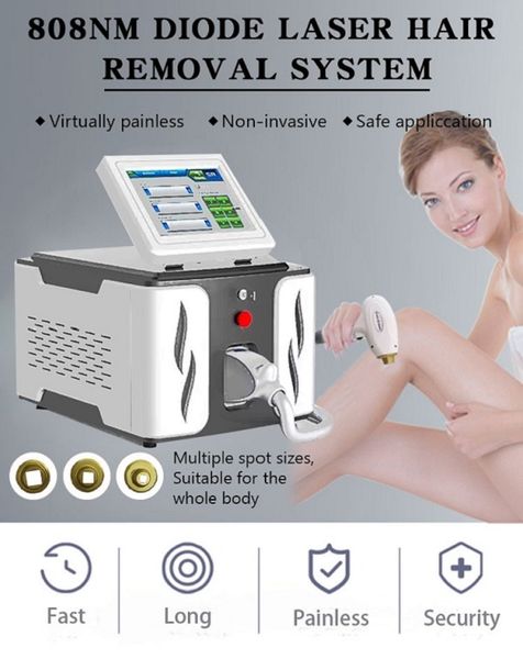 

diode laser depilacion 755+808+1064nm painless laser hair removal face lifting fast hair removal skin rejuvenation with 3 wavelength, Black