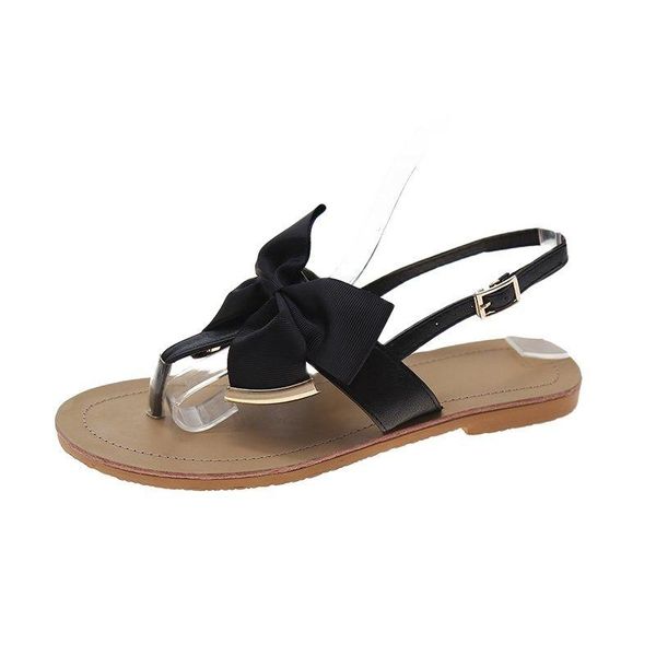 

sandals women 2021 summer fashion metal chain buckle shoes for, Black