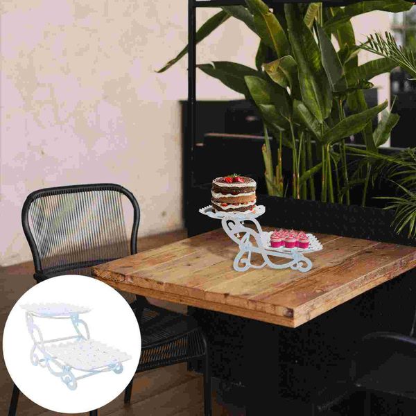 

other festive & party supplies 1pc bike design dessert rack creative plastic fruit holder banquet supply white
