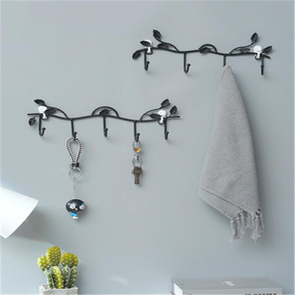 

nordic towel rack hanger hook iron firm punch key door wall coat shelf storage box bathroom toilet racks