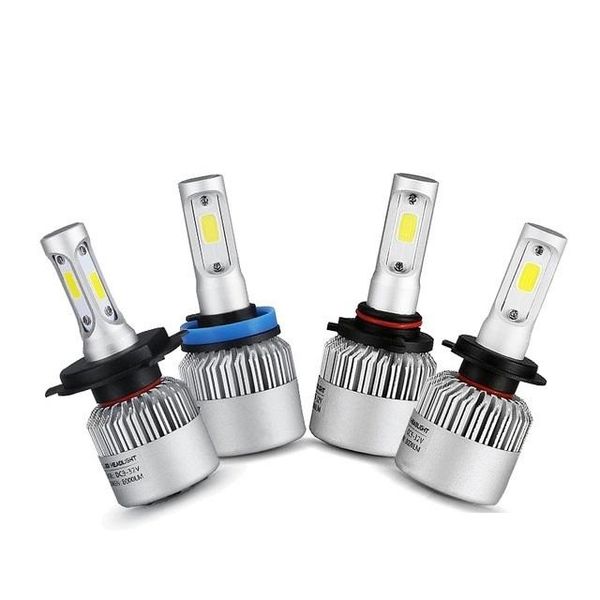 

2021 shipping by dhl h4 h7 h11 hb4 cob led car headlight bulbs hi-lo beam 72w 8000lm 6500k auto headlamp fog light bulb 12v