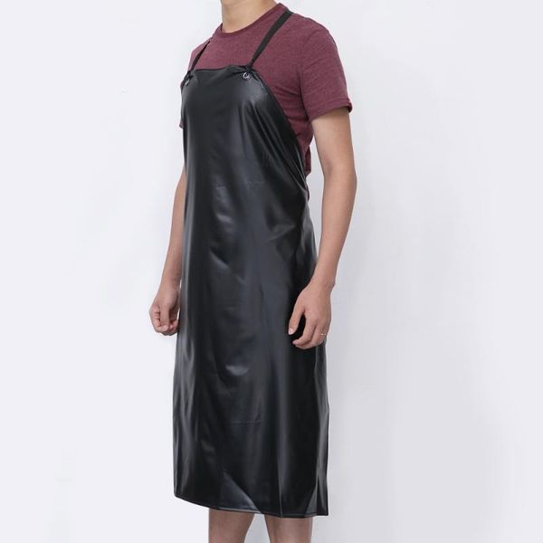 

aprons waterproof heavy duty apron for butchers kitchen (black random style)