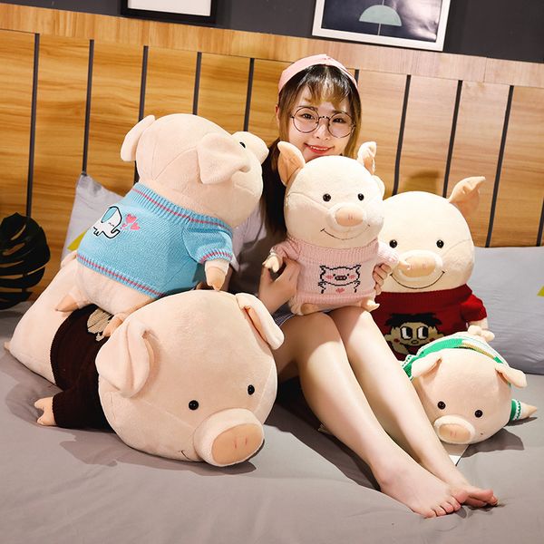 

40cm Cute Pig Plush Toy Stuffed Animal Soft Plushie Dressed Piggy Pillow Doll Toys for Baby Kids Girls Birthday Gift Home Decor, 11