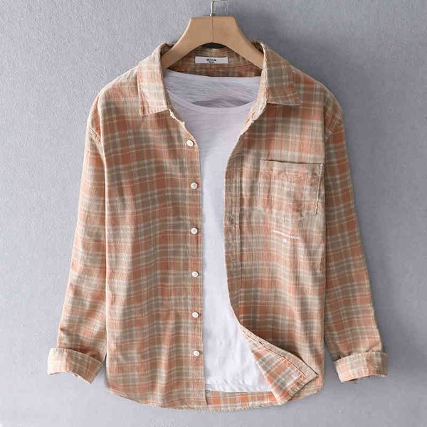 

men's t-shirts 100% cotton long sleeve spring plaid shirts brand casual for men fashion autumn shirt male overhemd camisa tj7s, White;black