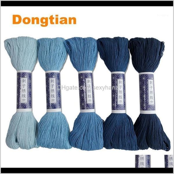 

yarn 100meterpiece 100 cotton 10 strands thick sashiko thread 15 colors available1 btgmf p3vjw, Black;white
