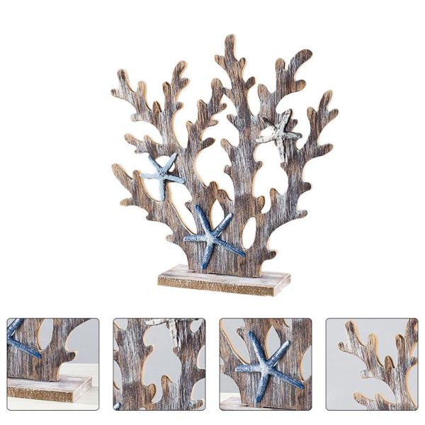 

1pc vivid coral tree adornment decorative home wooden deskcraft decorations