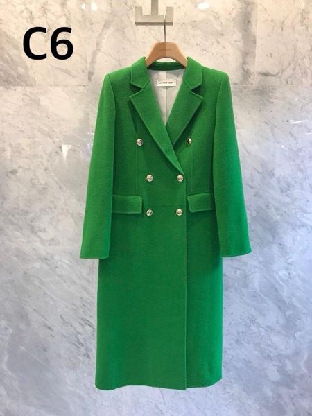 

women's wool & blends high end korean 2021 autumn winter coat female chic net red temperament lapel long manual double-sided cashmere, Black