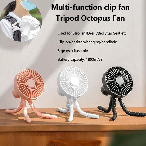 

electric fans mini portable hanging ocs shape stand adjustable handheld usb charging fan cooler for baby stroller student use