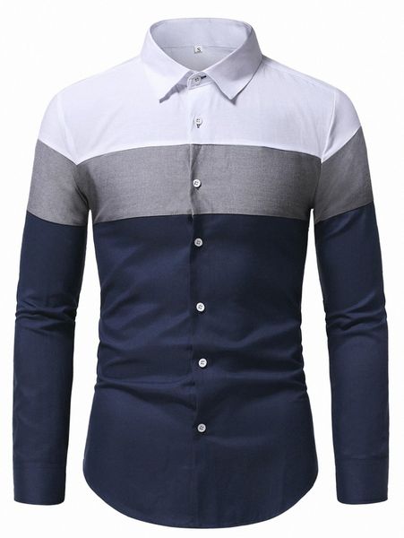 

men color block button front shirt o8jm#, White;black