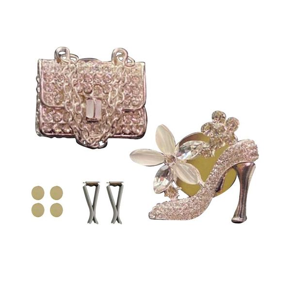

car air freshener women interior decor easy install bling charm high heel vent clip glam fashion bag durable craft crystal