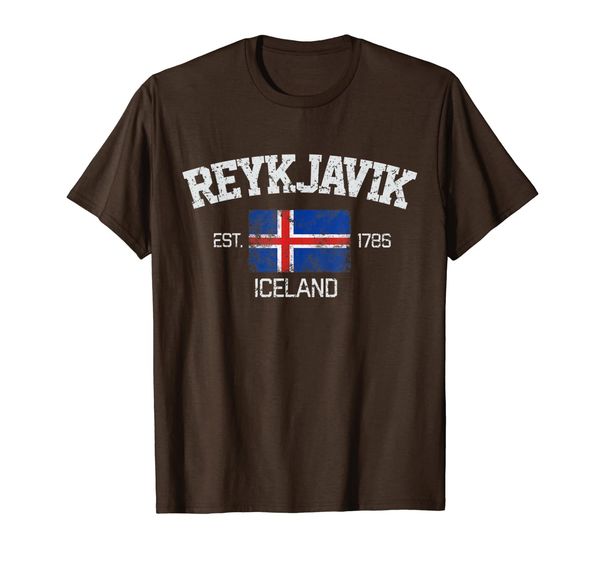 

vintage reykjavik iceland souvenir gift t-shirt, White;black