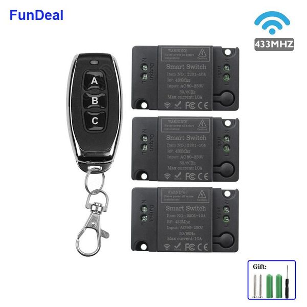 

remote controlers 433mhz universal wireless ac 110v 220v 1ch rf relay receiver and transmitter control garage/gate/light/fan/home appliance