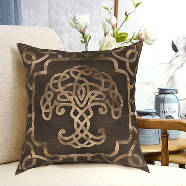 Almofada / Árvore de travesseiro decorativo da vida yggdrasil no caso de lance celta vikings curto mais almofadas cobertas para casa sofá cadeira decorativa piloto