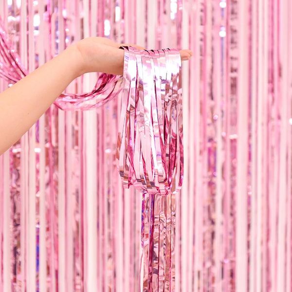

party decoration valentine's day backdrop curtains glitter gold tinsel fringe foil curtain birthday wedding anniversary decor