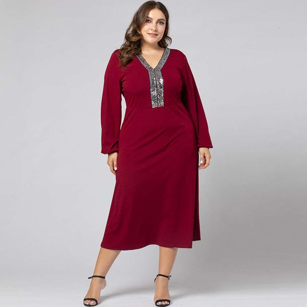 

casual dresses dress oversized women's clothing in autumn and winter of long sleeve v-neck swing yszo, Black;gray