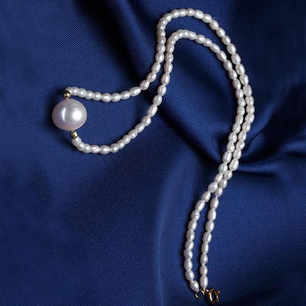 

chains authentic freshwater pearl necklace, Silver