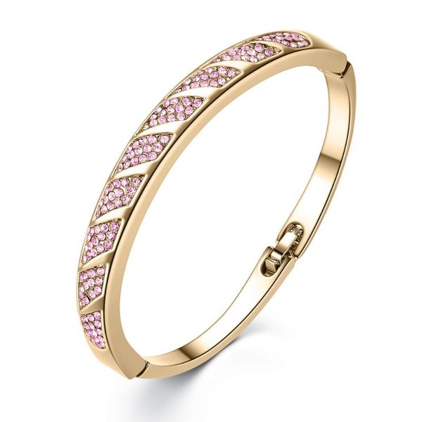 

cuff elegant shiny bracelet for women crystal rhinestone bangle wristband wedding wholesale and retail a426, White