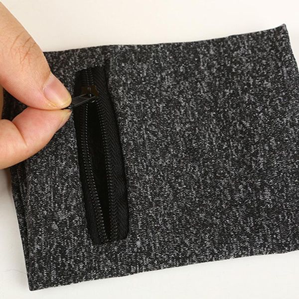 

running wrist wallet sport exercise wipeable pouch zipper hide money id card key multifunctional qw support, Black;red